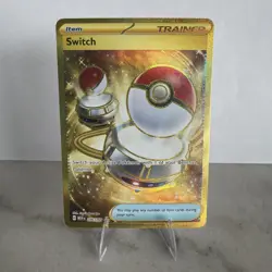 Pokemon TCG Switch Gold Secret Rare Full Art Holo SV 151 206/165 English 2023 - Image 1