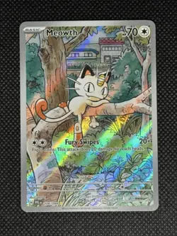 Pokemon Meowth Illustration Rare Holo Me02 106/094 70HP - Image 1