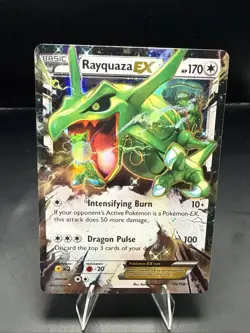 Pokemon Rayquaza EX (75) 75/108 Ultra Rare XY - Roaring Skies LP - Image 1