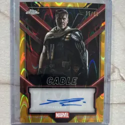Topps 2025 Chrome Deadpool Cable Autograph Card #TC-JB Josh Brolin Serial 35 /50 - Image 1