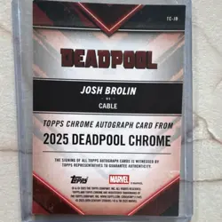 Topps 2025 Chrome Deadpool Cable Autograph Card #TC-JB Josh Brolin Serial 35 /50 - Image 2