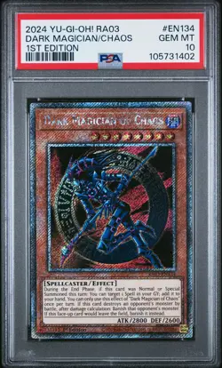 2024 YU-GI-OH! RA03-QUARTER CENTURY BONANZA #EN134 DARK MAGICIAN OF CHAOS PSA 10 - Image 1