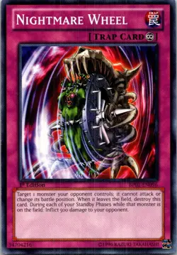Nightmare Wheel BP01-EN096 Yu-Gi-Oh! 1st Edition Light Play - Image 1