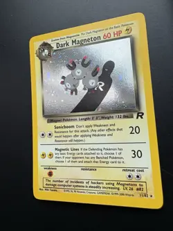 Pokemon Dark Magneton TCG Holo Rare Card 11/82 Unlimited NM - Image 2