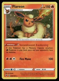 Flareon - (Cosmos Holo) 026/185 Miscellaneous Cards & Products Pokemon TCG - Image 1