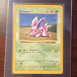 Pokemon Nidoran M 55/102 Base Set Shadowless Common English Card - Image 1