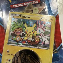 Pokemon BREAKpoint Booster Pack Pikachu Promo Card & Coin English 2016 swirl - Image 2