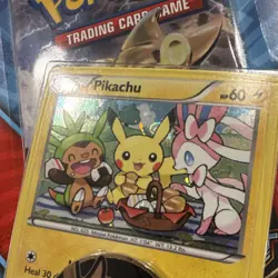 Pokemon BREAKpoint Booster Pack Pikachu Promo Card & Coin English 2016 swirl - Image 3