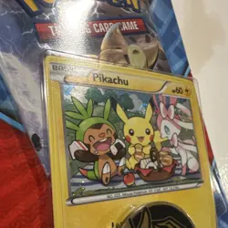 Pokemon BREAKpoint Booster Pack Pikachu Promo Card & Coin English 2016 swirl - Image 4