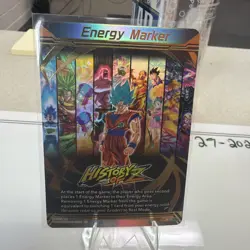 Dragon Ball Super Card Game Energy Marker Son Goku History of Z Holo M-51 Gold - Image 1
