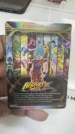 Dragon Ball Super Card Game Energy Marker Son Goku History of Z Holo M-51 Gold - Image 2