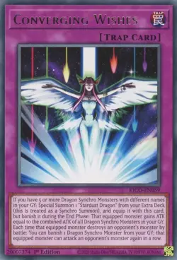 KICO-EN059 CONVERGING WISHES RARE 1ST EDITION NEAR MINT YuGiOh TCG - Image 1