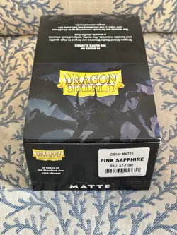 Dragon Shield Matte Pink Sapphire Sleeves Display Case Standard Size 10 Pack 100 - Image 1