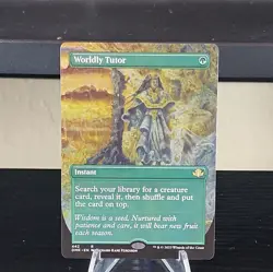 Worldly Tutor - Foil - Borderless NM, English MTG Dominaria Remastered - Image 1