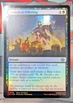 2023 MTG THE LOST CAVERNS OF IXALAN FOIL #0105 FANATICAL OFFERING - Image 1