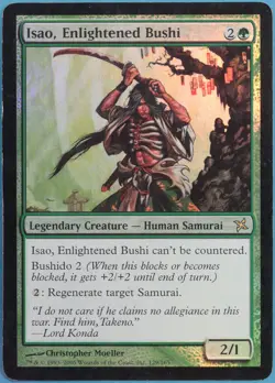 Isao, Enlightened Bushi FOIL Betrayers of Kamigawa HEAVILY PLD (351985) ABUGames - Image 1