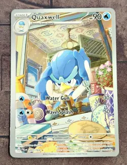 Pokemon: SV02: Paldea Evolved: Holofoil Quaxwell (207/193): LP Condition - Image 1