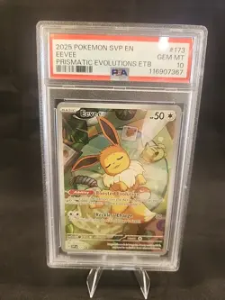 2025 POKEMON SVP EN-SV BLACK STAR PROMO #173 EEVEE PSA 10 - Image 1