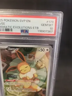 2025 POKEMON SVP EN-SV BLACK STAR PROMO #173 EEVEE PSA 10 - Image 3
