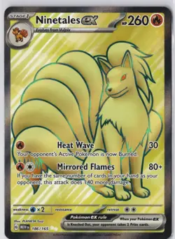 Ninetales ex MEW Scarlet & Violet 151 186/165 Ultra Rare Full Art Pokemon Card - Image 1