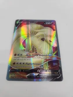 Pokemon Ninetales V 177/192 Swsh02: Rebel Clash Ultra Rare Full Art Holo 200 HP - Image 1