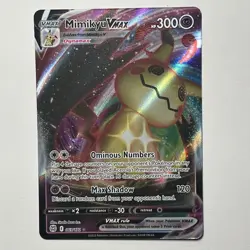 Pokemon TCG Mimikyu VMAX Brilliant Stars Full Art 069/172 Holo Rare Card NM - Image 1