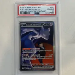PSA 10 Rocket's Mewtwo Ex #281/217 SIR - Ascended Heroes Pokemon TCG - Image 1