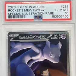 PSA 10 Rocket's Mewtwo Ex #281/217 SIR - Ascended Heroes Pokemon TCG - Image 3