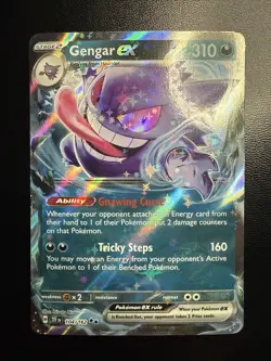 Gengar ex 104/162 Double Rare Temporal Forces Pokemon Holo Near Mint - Image 1