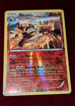 Pokemon TCG Blaziken 14/111 XY Furious Fists Reverse Holo Rare Stage 2 140 HP - Image 2