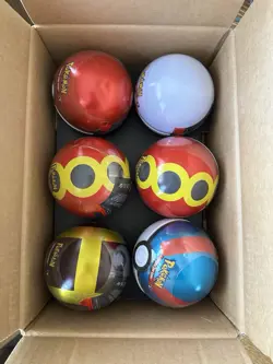 6 x Pokemon TCG Pokeball Tins - 18 Booster Packs Factory Sealed Costco - Image 1
