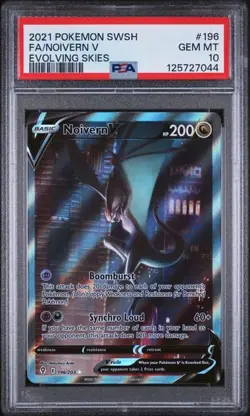 Pokemon Noivern V Evolving Skies Full Art #196 PSA 10 Gem Mint - Image 1