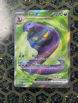 Pokemon TCG Arbok EX 185/165 Scarlet & Violet 151 Ultra Rare - Image 1