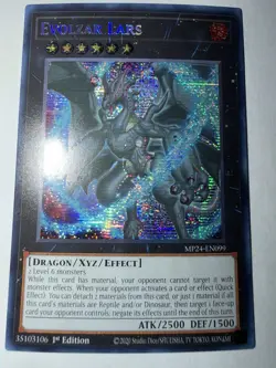 Yu-Gi-Oh! Evolzar Lars Prismatic Secret Rare Card MP24-EN099 1st Edition - Image 1