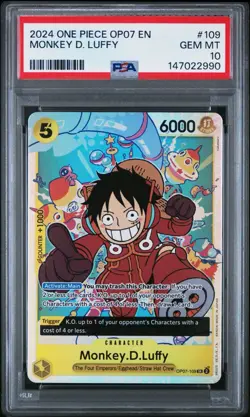 2024 One Piece OP07 Monkey D Luffy 109 500 Years In The Future Super Rare PSA 10 - Image 1