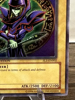 Yugioh Dark Magician FL1-EN002 Secret Rare Limited Edition LP - Image 2