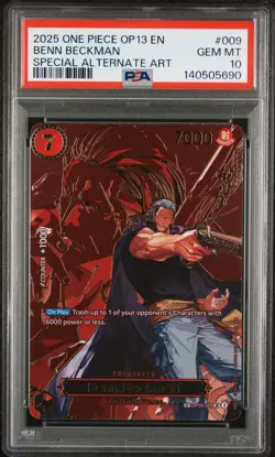 2025 ONE PIECE OP13-CARRYING ON HIS WILL #009 BENN BECKMAN PSA 10 - Image 1