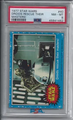 1977 Topps Star Wars Series 1 Droids Rescue Their Masters! #40 - PSA 8 NM-MT - Image 1