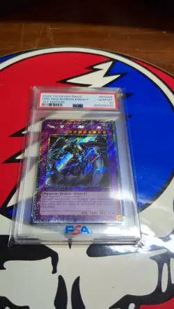 Yugioh! Dark Magician The Dragon Knight RA03-EN268 Platinum Secret Rare PSA 10 - Image 2