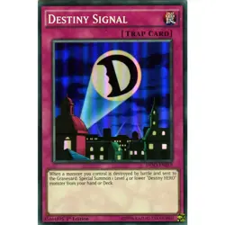 DESO-EN059 DESTINY SIGNAL SUPER RARE 1ST EDITION NEAR MINT YuGiOh TCG - Image 1