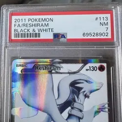 2011 Pokemon Reshiram Black & White #113 NM PSA 7 Graded Card - Image 3