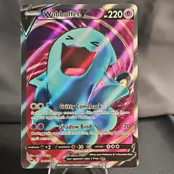 Pokemon Wobbuffet V Ultra Rare Full Art Holo 191/202 Sword & Shield LP - Image 1