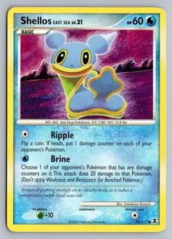 SHELLOS EAST SEA 79/111 COMMON RISING RIVALS POKEMON LP - Image 1