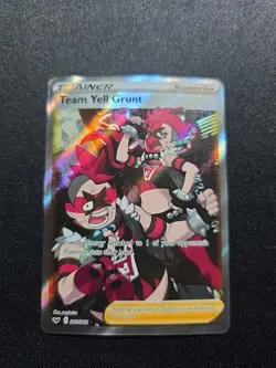 Team Yell Grunt (Full Art) 202/202 Ultra Rare Sword & Shield Base Pokemon TCG - Image 1