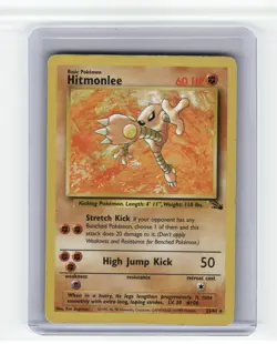 Hitmonlee (22) Fossil Rare Pokemon Lightly played - Image 1