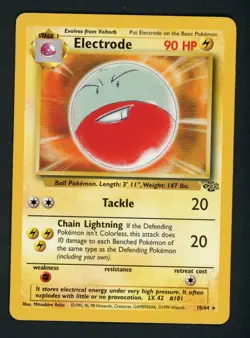 Pokemon TCG Electrode #18/64 Jungle Set Unlimited Non Holo Rare WOTC Card NM - Image 1