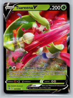 2021 Sword & Shield - Fusion Strike Tsareena V Basic/Rare Holo V #21 - Image 1