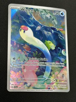 Pokemon TCG Wiglett Illustration Rare Full Art SV01 206/198 Holo 50 HP English - Image 1