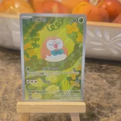 Pokemon Rowlet 090/088 PRM Holo Basic Grass 80HP Ryoma Uratsuka Pokemon TCG - Image 1