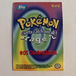 Charmeleon [Foil] #E5 Pokemon 1999 Topps Movie Evolution LP - Image 2